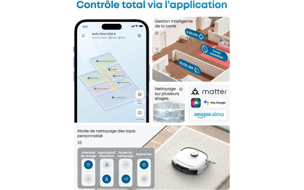 EUFY Omni E25 Blanc - Application pour smartphones ou tablettes