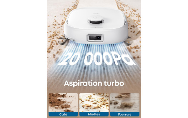 EUFY Omni E25 Blanc - Aspiration turbo de 20000 Pa