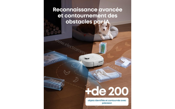 EUFY Omni E25 Blanc - Reconnaissance avanc&eacute;e et contournement des obstacles par IA