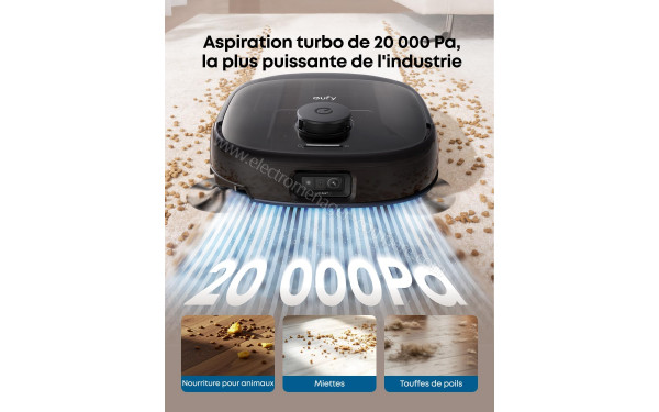 EUFY Omni E28 Noir - Aspiration turbo de 20000 Pa