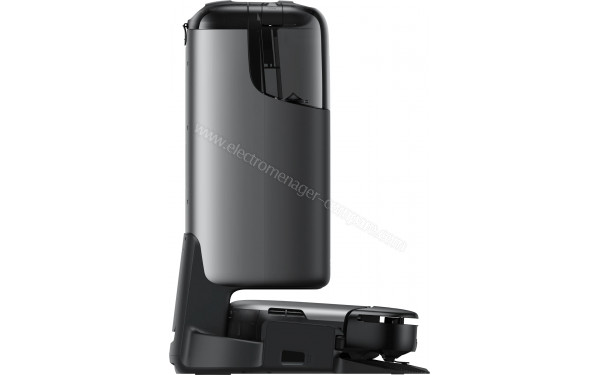 EUFY Omni S1 Pro Noir - Vue de profil sur la station de chargement