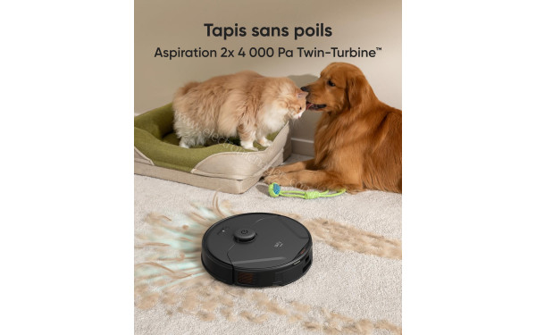 EUFY X8 Pro Station Noir - Aspiration 2x 4000 Pa Twin-Turbine