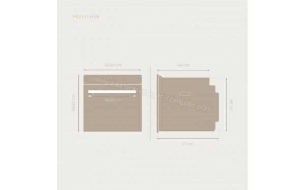 EVVO H26 Airfryer - Dimensions