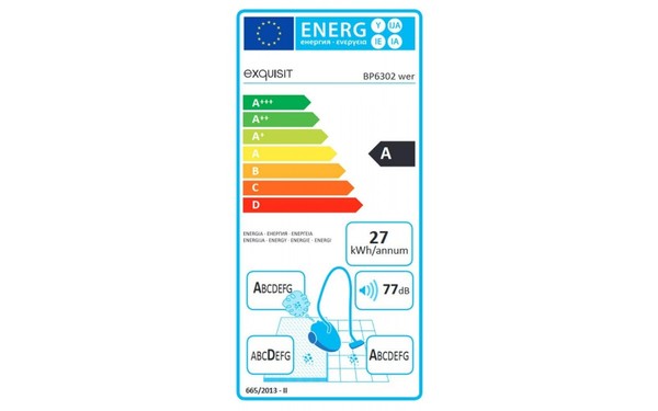 EXQUISIT BP6302 blanc - &Eacute;tiquette &eacute;nergie