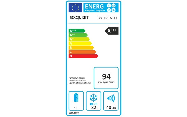 EXQUISIT GS80-1A+++ - &Eacute;tiquette &eacute;nergie