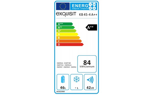 EXQUISIT KB 45-4 A++ - &Eacute;tiquette &eacute;nergie