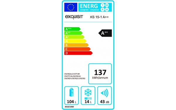 EXQUISIT KS 15-1 A++ - &Eacute;tiquette &eacute;nergie