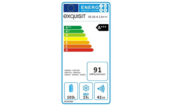 EXQUISIT KS 16-4.1 A+++ Blanc - &Eacute;tiquette &eacute;nergie