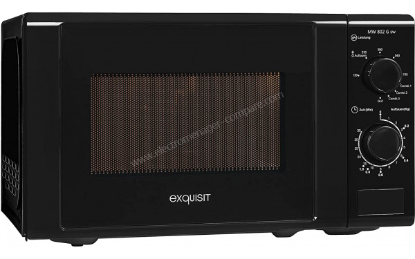 EXQUISIT MW 802G Noir - Vue 3/4 gauche