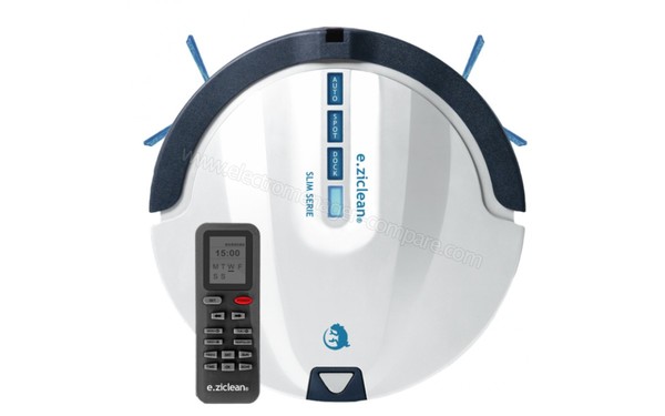 E ZICOM e.ziclean ULTRA SLIM WHITE - Vue du dessus avec t&eacute;l&eacute;commande