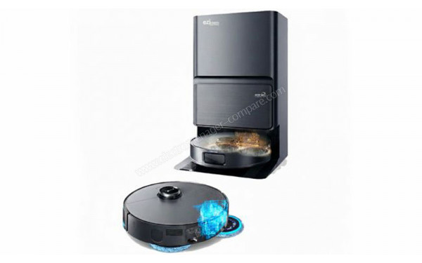 EZICLEAN PureFlow Ultra - Vue de 3/4 droite et station de chargement