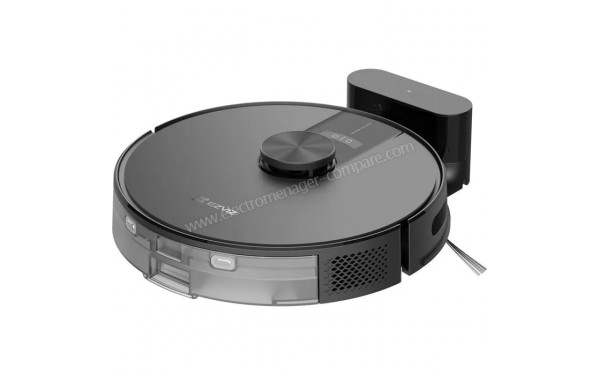 EZVIZ RE4 Noir - Vue de 3/4 droite sur la base de chargement