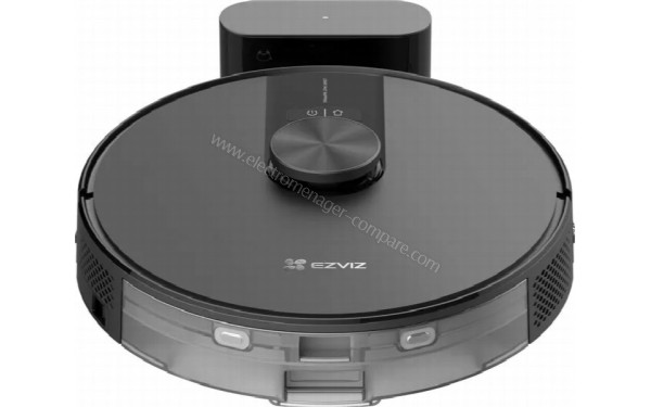 EZVIZ RE4 Noir - Vue de face sur la base de chargement