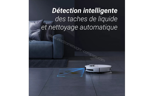 EZVIZ RS20 Max Blanc - D&eacute;tection intelligente des t&acirc;ches de liquide et nettoyage automatique