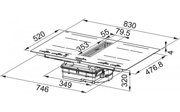 FABER Galileo Bold A830 Noir - Dimensions