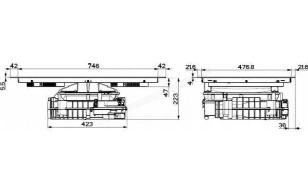 FABER Galileo Pure Black F830 - Dimensions