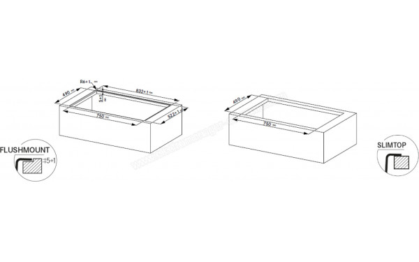 FABER Galileo Pure Black A830 - Dimensions