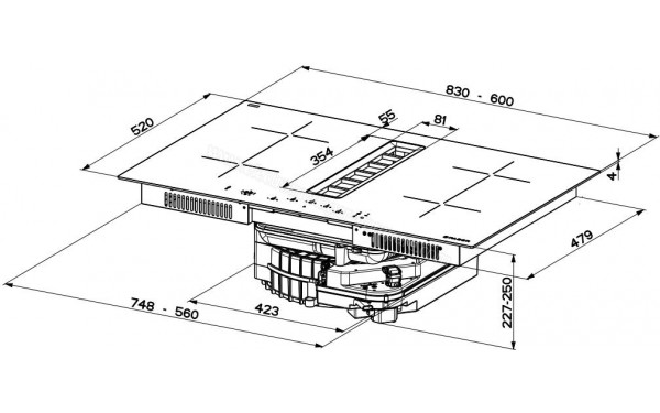 FABER Galileo Ring A 830 - Dimensions