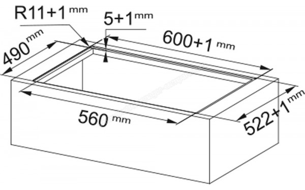 FABER Galileo Slim A600 Noir - Dimensions