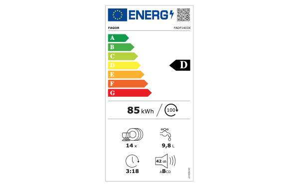 FAGOR FADF1403X - &Eacute;tiquette &eacute;nergie v2