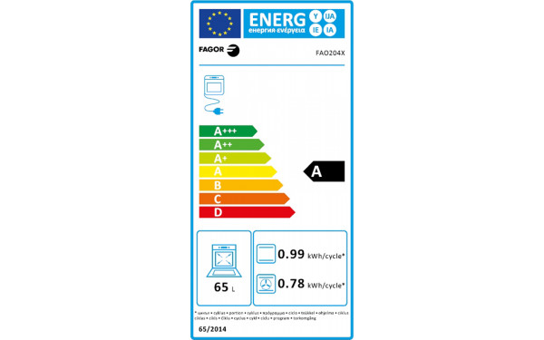 FAGOR FAO204X - &Eacute;tiquette &eacute;nergie