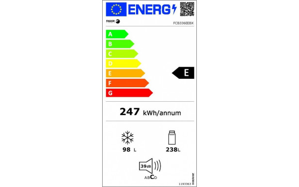 FAGOR FCB336EEBX - &Eacute;tiquette &eacute;nergie v2