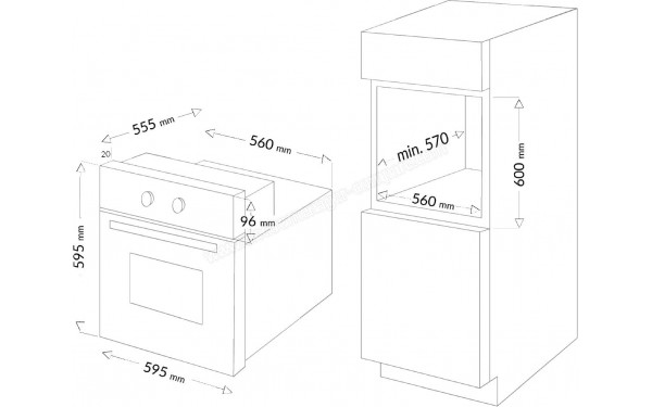 FAGOR FF77MFN - Dimensions