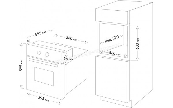FAGOR FF77MFPRSN - Dimensions