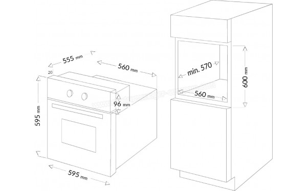 FAGOR FF77MFPRSSN - Dimensions
