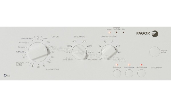 FAGOR FFT350PW - Panneau de commandes (cr&eacute;dit : Boulanger)