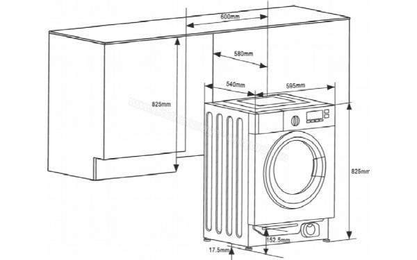 FAGOR FLI814AW - Dimensions