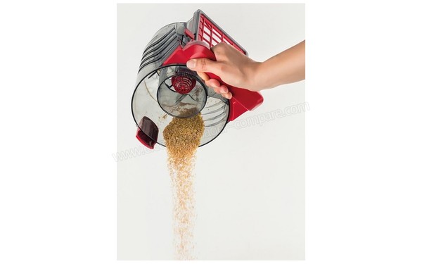 FAKIR Range Electronic - Vue du vidage du bac &agrave; poussi&egrave;re