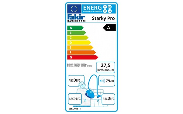 FAKIR Starky Pro - &Eacute;tiquette &eacute;nergie