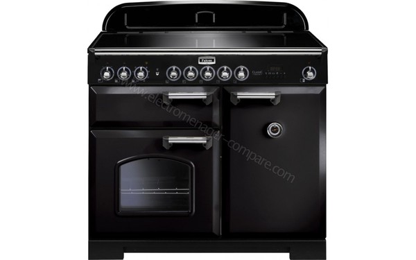 FALCON Classic Deluxe 100 Induction Noir Chrom&eacute; - Vue de face (cr&eacute;dit : Boulanger)