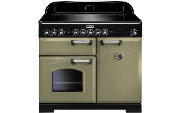 FALCON Classic Deluxe 100 Induction Vert Olive Chrom&eacute; - Vue de face