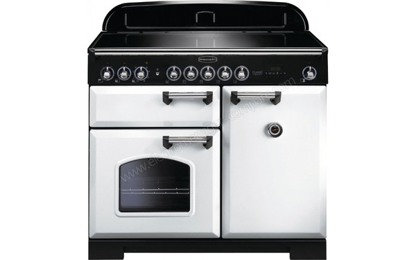FALCON Classic Deluxe 100 Induction Blanc Chrom&eacute; - Vue de face