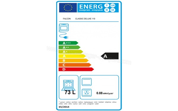 FALCON Classic Deluxe 110 DF Vert Laiton - Etiquette &eacute;nerg&eacute;tique four 3