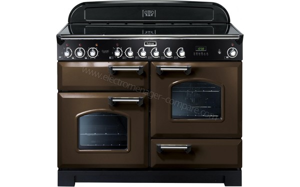 FALCON Classic Deluxe 110 Vitroc&eacute;ramique Chocolat Chrom&eacute; - Vue de face