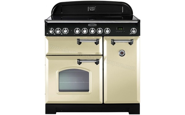 FALCON Classic Deluxe 90 Vitroc&eacute;ramique Cr&egrave;me Chrom&eacute; - Vue de face