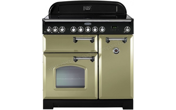 FALCON Classic Deluxe 90 Vitroc&eacute;ramique Vert Chrom&eacute; - Vue de face