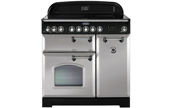 FALCON Classic Deluxe 90 Vitroc&eacute;ramique Gris Chrom&eacute; - Vue de face