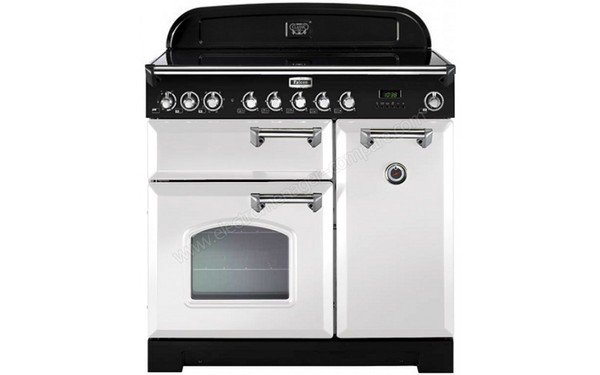 FALCON Classic Deluxe 90 Induction Blanc Chrom&eacute; - Vue de face