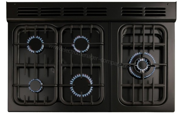 FALCON Classic 90 DF Rouge Chrom&eacute; - Vue du dessus  (cr&eacute;dit : Boulanger)