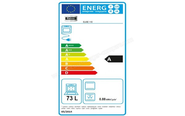 FALCON Elise 110 DF Noir - Etiquette &eacute;nerg&eacute;tique four 3