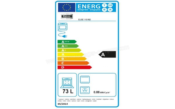 FALCON Elise 110 Induction Noir - Etiquette &eacute;nerg&eacute;tique four 3