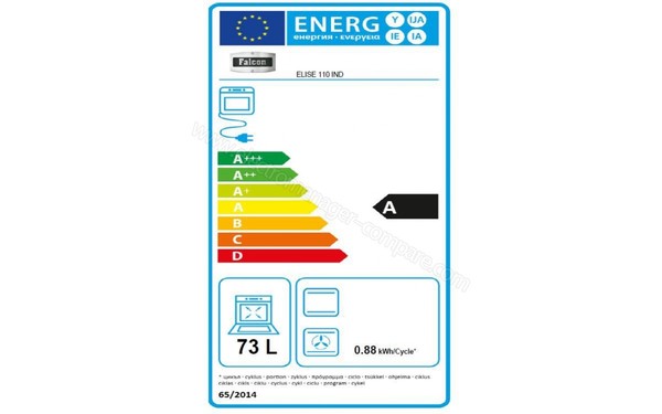 FALCON Elise 110 Induction Blanc - Etiquette &eacute;nerg&eacute;tique four 3