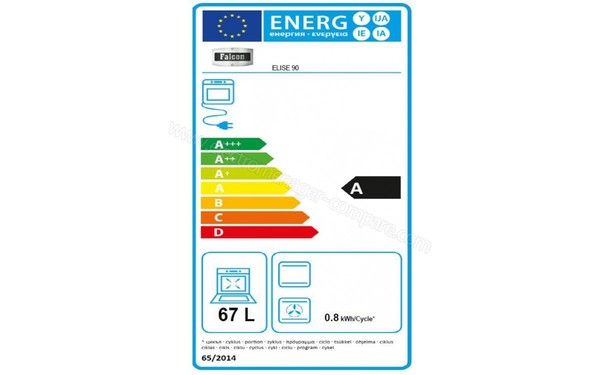 FALCON Elise 90 DF Blanc - Etiquette &eacute;nerg&eacute;tique four 3