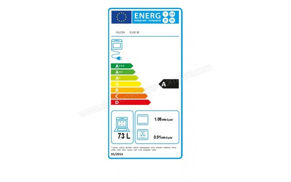 FALCON Elise 90 Induction Noir - Etiquette &eacute;nerg&eacute;tique four 2