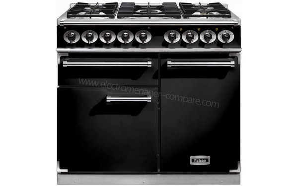 FALCON Deluxe 1000 DF Noir Chrom&eacute; Brillantes - Vue de face