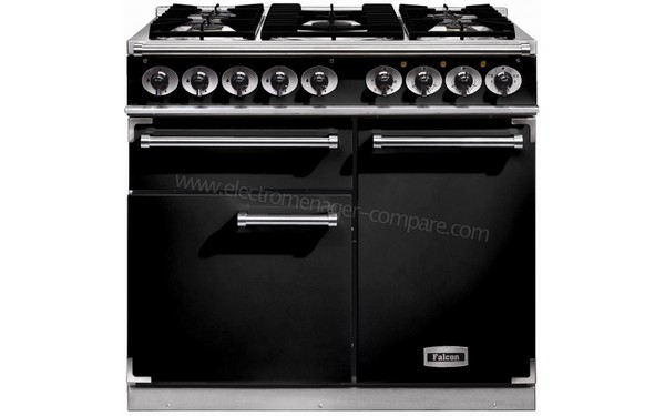 FALCON Deluxe 1000 DF Noir Chrom&eacute; Mates - Vue de face